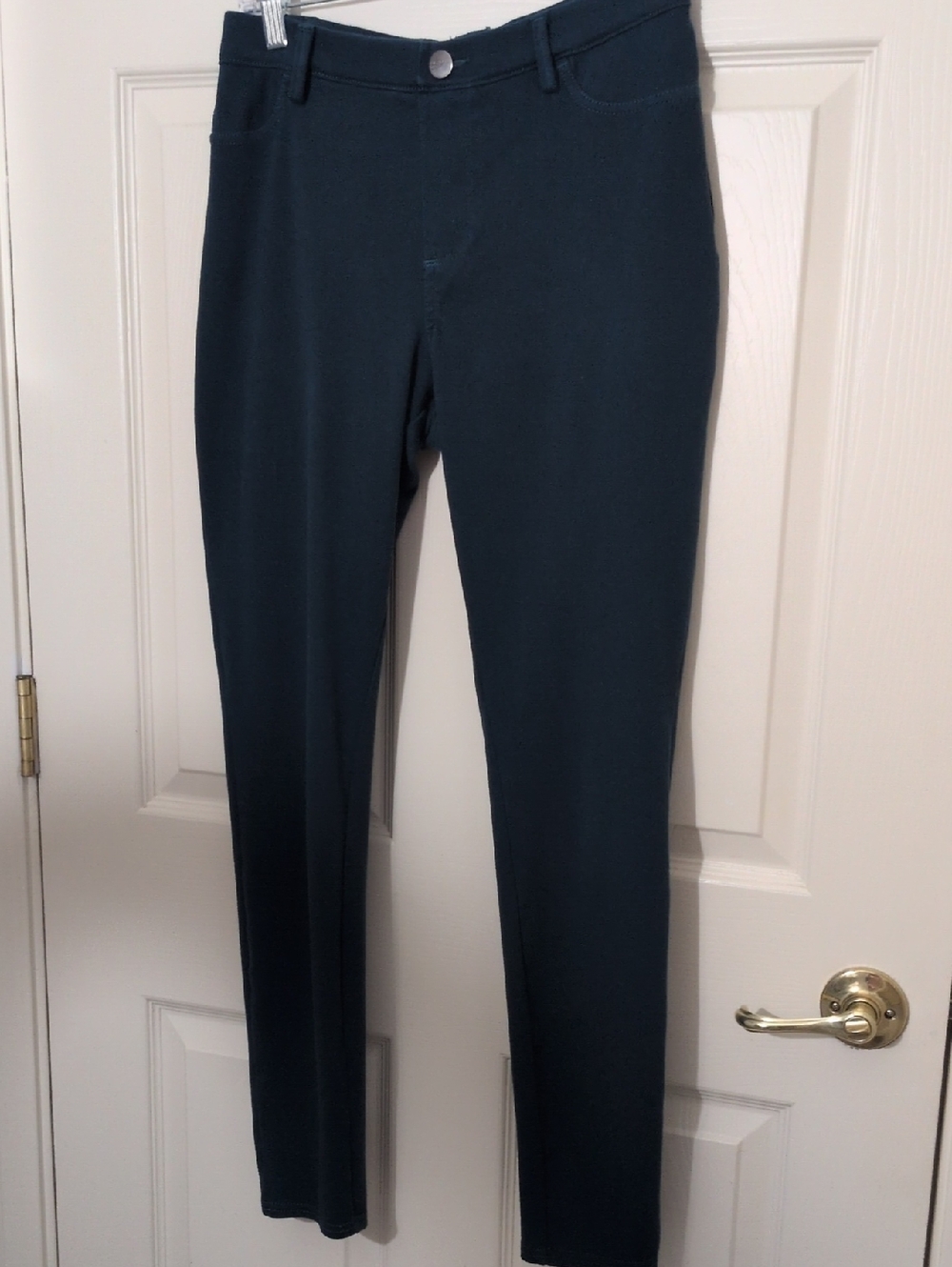 Straight Fit Legging — Deep Teal Pull-On Leggings, Size Medium, Platinum Label